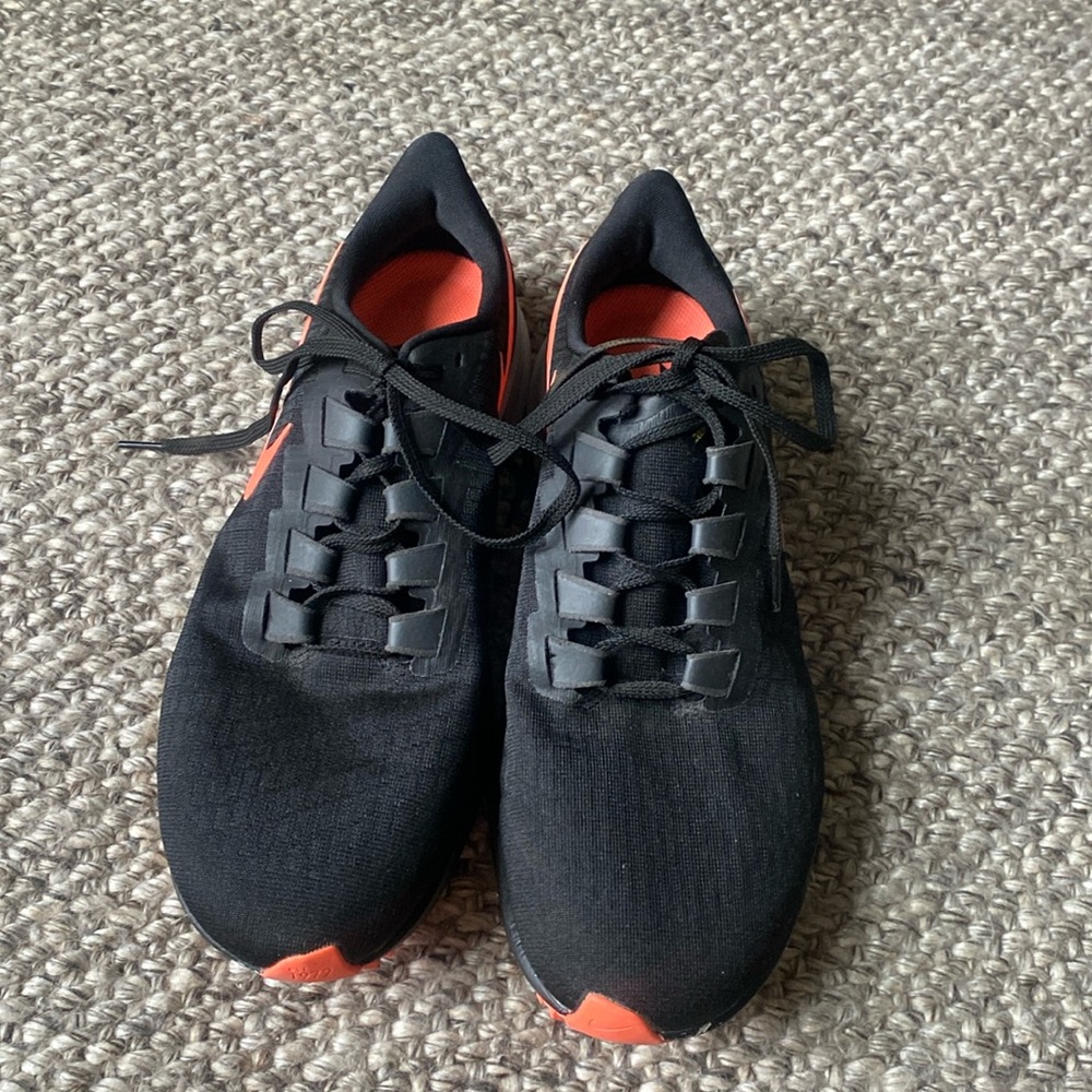 Nike Zoom Pegasus 37 - black and orange - lightly used.